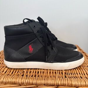 Polo Ralph Lauren Isaak Black  Sneaker Boots Size 10.5